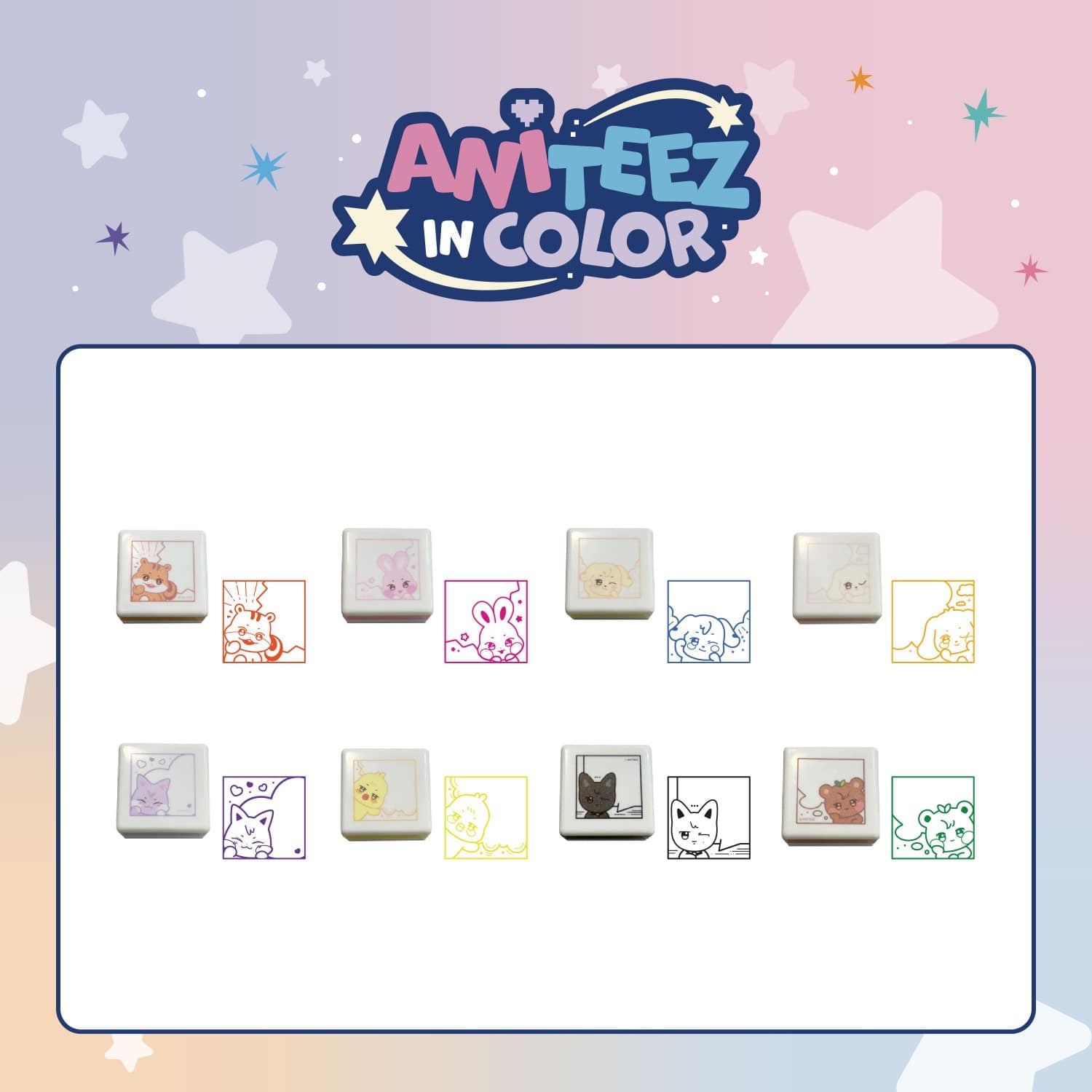 [PRE-ORDER] ATEEZ - [ANITEEZ IN COLOR] SPEECH BUBBLE STAMP ATEEZ  DKshop