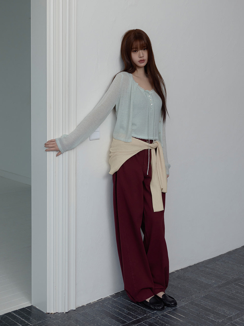 rolarola SCALLOP CARDIGAN SET MINT (Jang Wonyoung WEAR) rolarola  DKshop