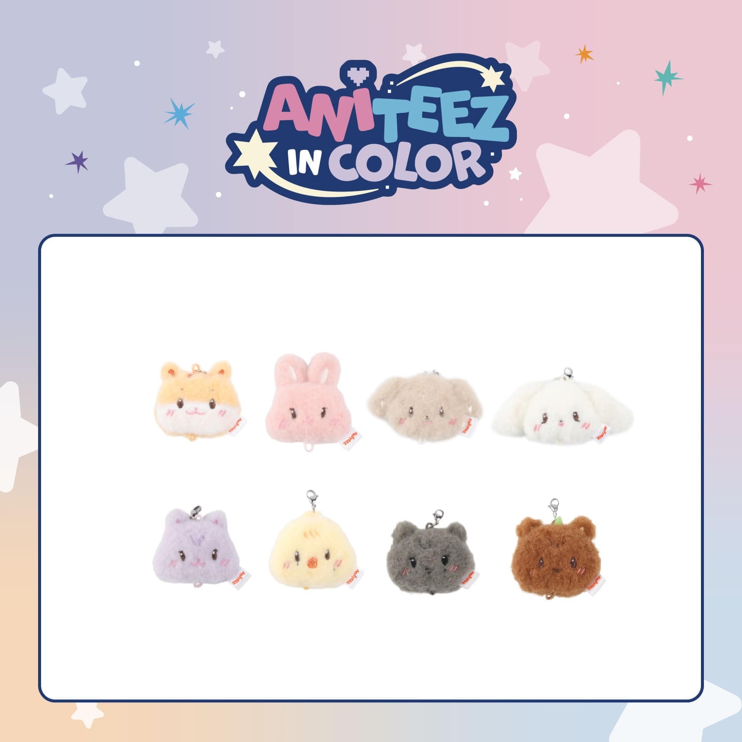 [PRE-ORDER] ATEEZ - [ANITEEZ IN COLOR] LINKABLE FACE KEYRING (RANDOM) ATEEZ  DKshop