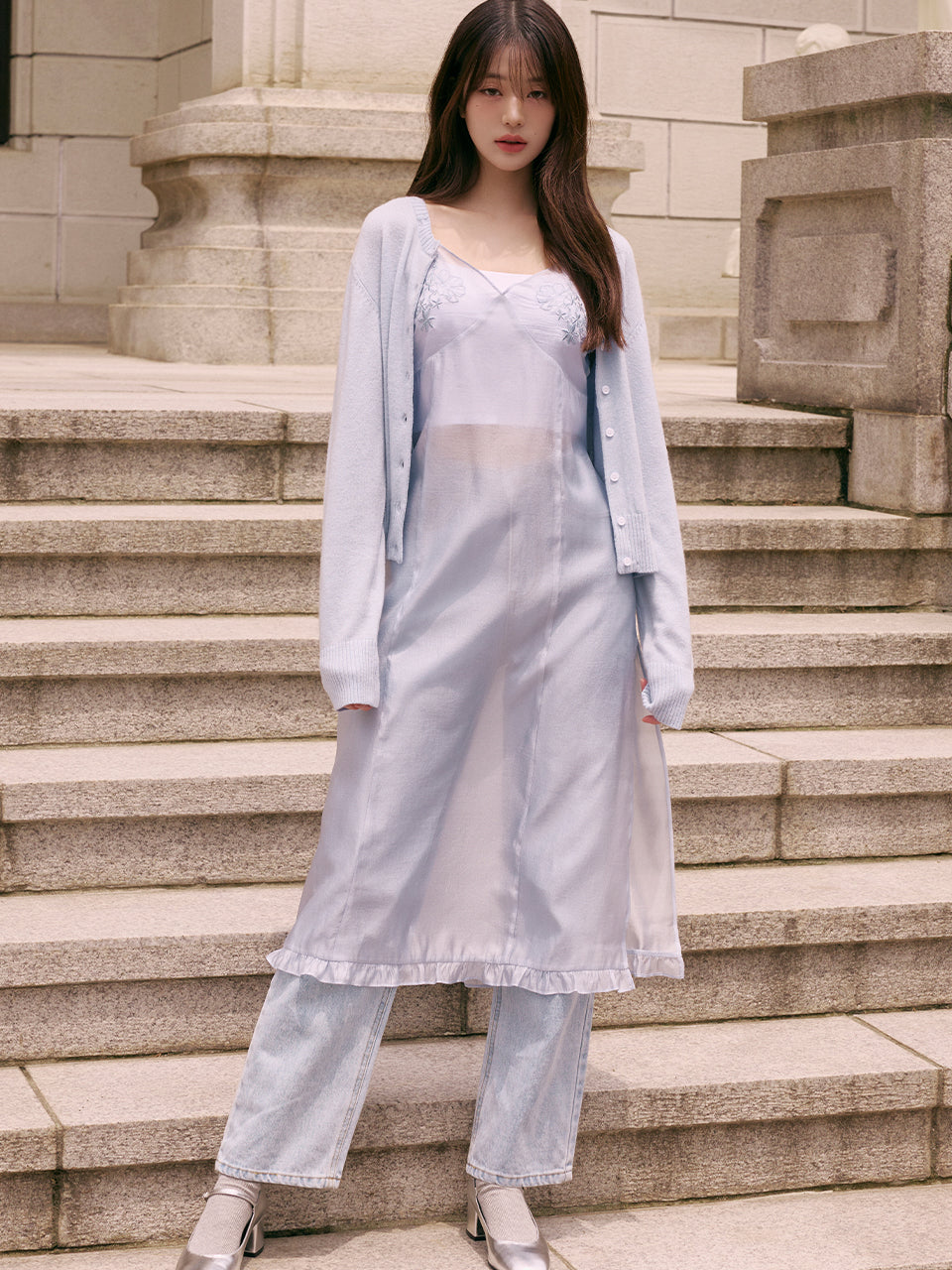 Jang Wonyoung's Look] rolarola SHEER EMBROIDERY BUSTIER