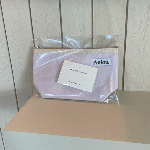 Aeiou Basic Pouch (L size) Pink Hula Berry Aeiou  DKshop