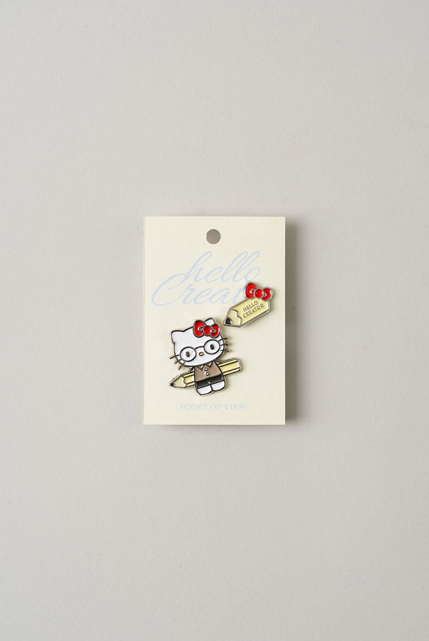 [POV X Hello Kitty] Pin Badge 9 types POINT OF VIEW  DKshop