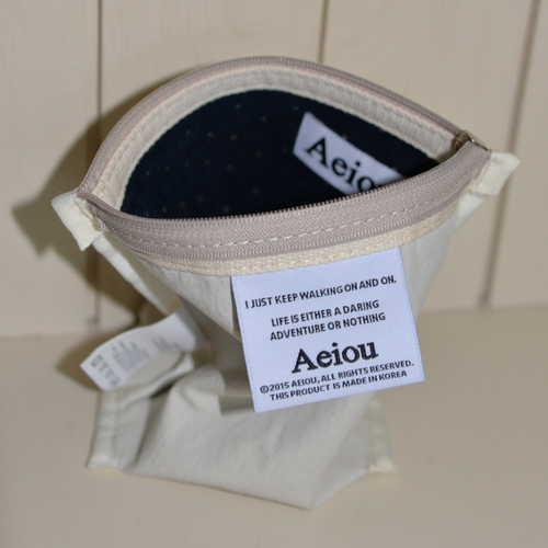 Aeiou Basic Pouch (M size) Little Dot Navy Aeiou  DKshop
