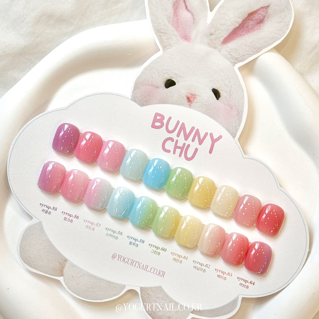 [YOGURT NAIL] Syrup Gel Bunny Chu 10-Color Set (8ml x 10 Colors) SARACEN  DKshop