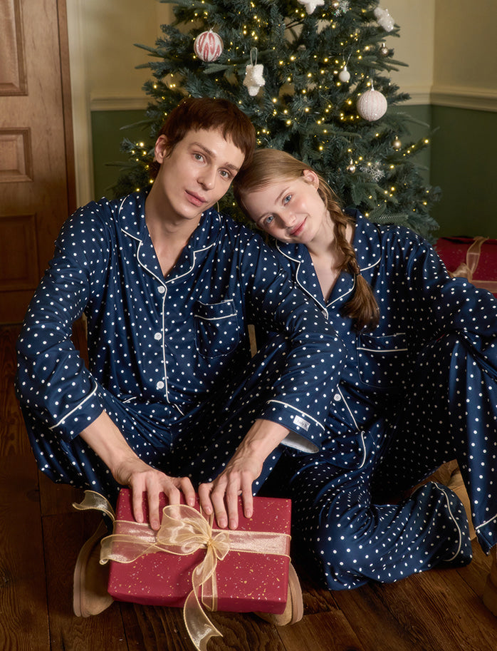Judy N Berry Dotty Peach Fleece-Lined Long Sleeve Pajama Set (CHOI YENA Wear) Judy N  DKshop