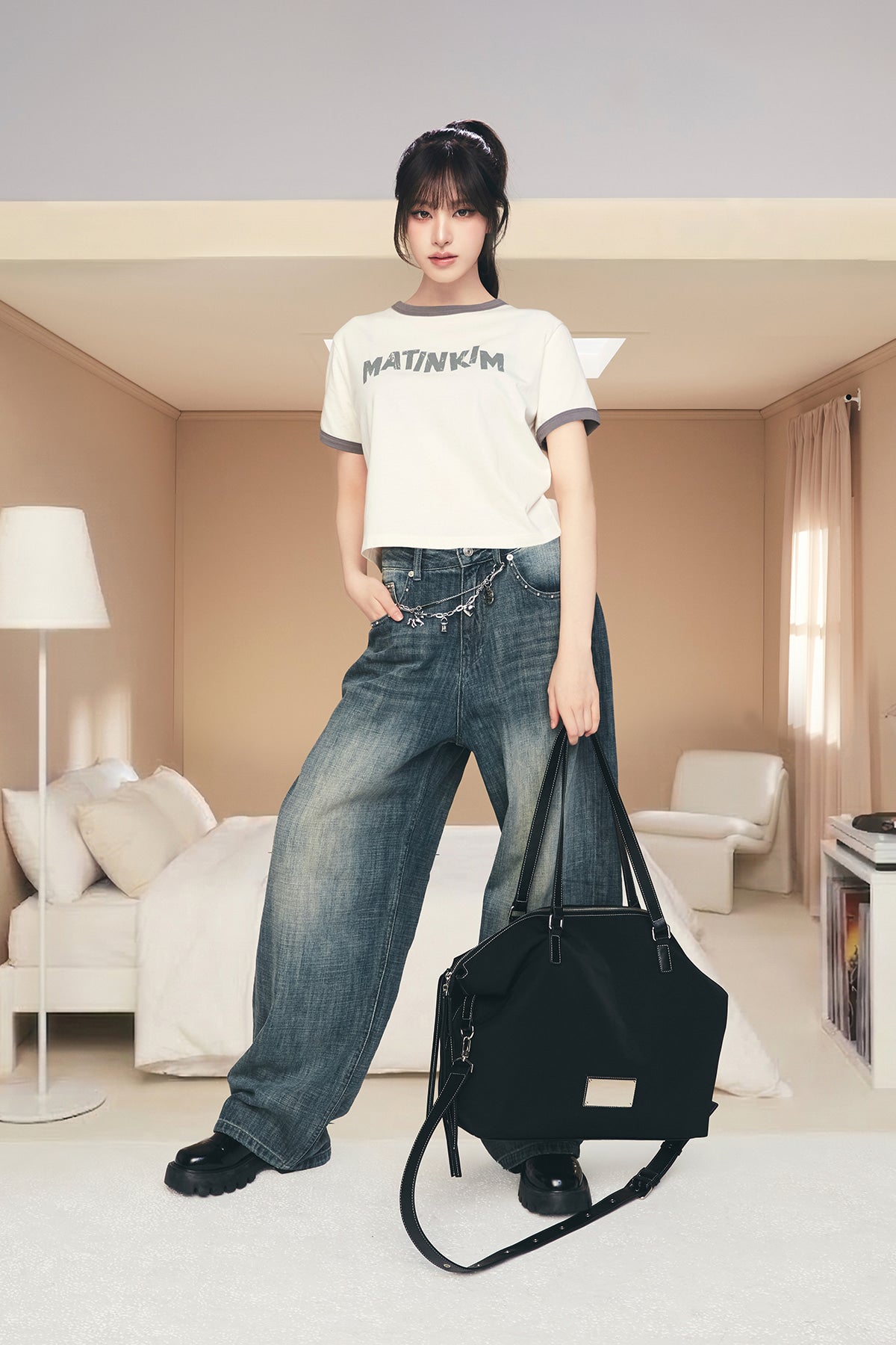 Matin Kim MATIN LOGO STITCH TWO WAY BIG BAG Matin Kim  DKshop