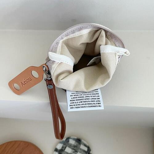 Aeiou Basic Pouch (M size) Stripe Attic Brown Aeiou  DKshop