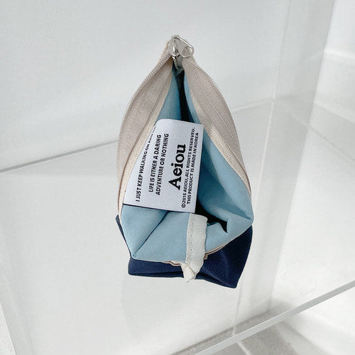 Aeiou Basic Pouch (M size) Indigo blue Aeiou  DKshop