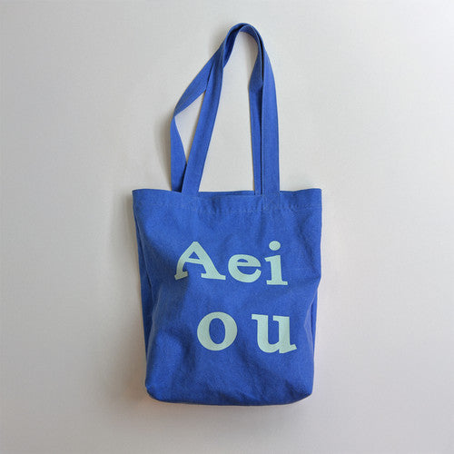Aeiou Logo Bag (Cotton 100%) Aquamarine Aeiou  DKshop