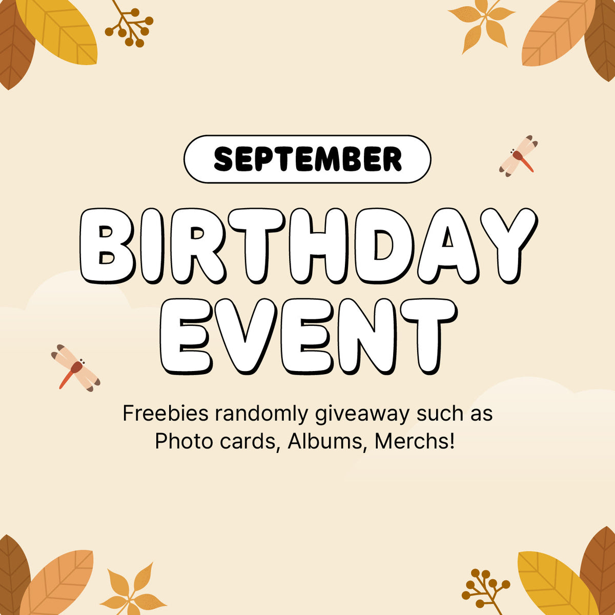 (FREE GIFT) K-POP SEPTEMBER BIRTHDAY EVENT DK SHOP  DKshop