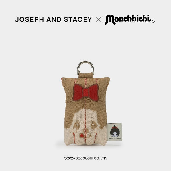 [JOSEPH AND STACEY X  monchhichi] Lucky Pleats Knit Mini Multi Pouch Monchhichi Girl JOSEPH AND STACEY  DKshop