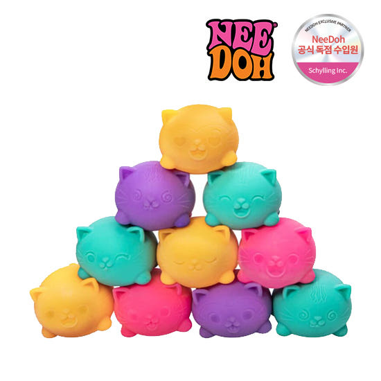 Needoh Super Cool Cat Baby Stress Ball Squishy (3ea) Needoh  DKshop