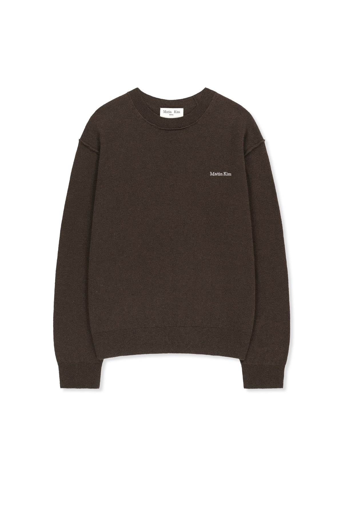 [Matin Kim X LEE KNOW] CASHMERE BLENDED PANEL KNIT PULLOVER Matin Kim  DKshop