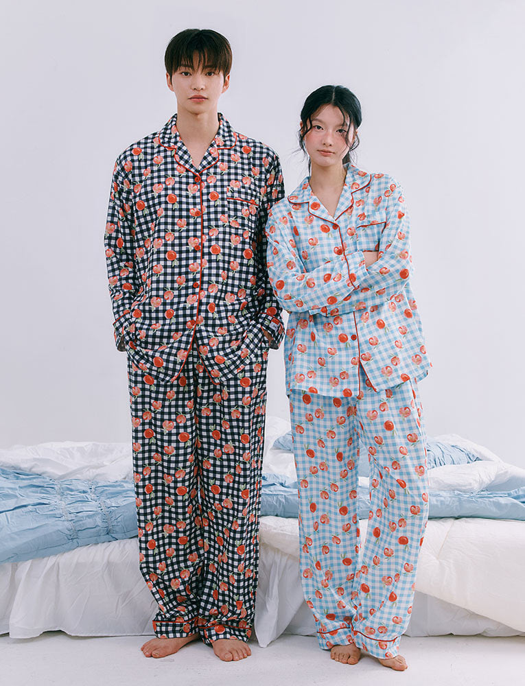 Judy N Peach Long Sleeve Pajama Set (CHOI YENA Wear) Judy N  DKshop