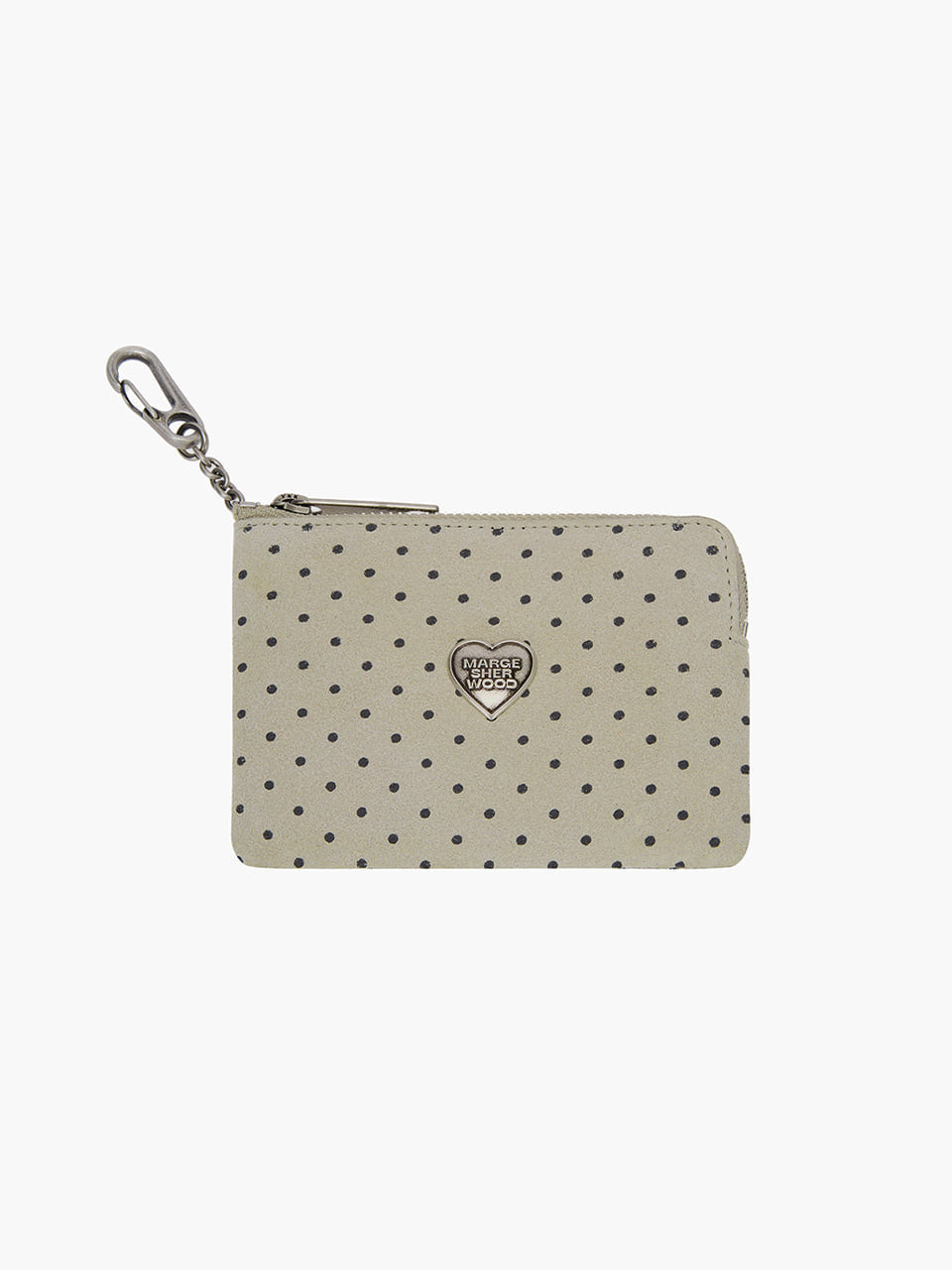 MARGESHERWOOD HEART ZIPPER WALLET_SILVER LOGO MARGESHERWOOD  DKshop