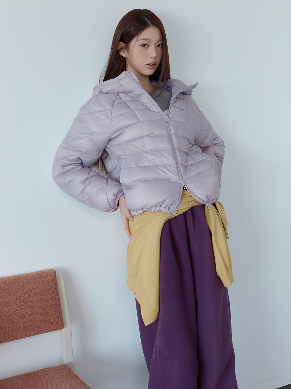 rolarola FLEECE CURVED JOGGER PANTS DEEP PURPLE (Jang Wonyoung WEAR) rolarola  DKshop