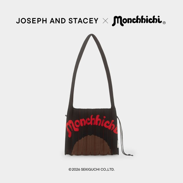 [JOSEPH AND STACEY X  monchhichi] Lucky Pleats Knit Cross Body Monchhichi Girl JOSEPH AND STACEY  DKshop
