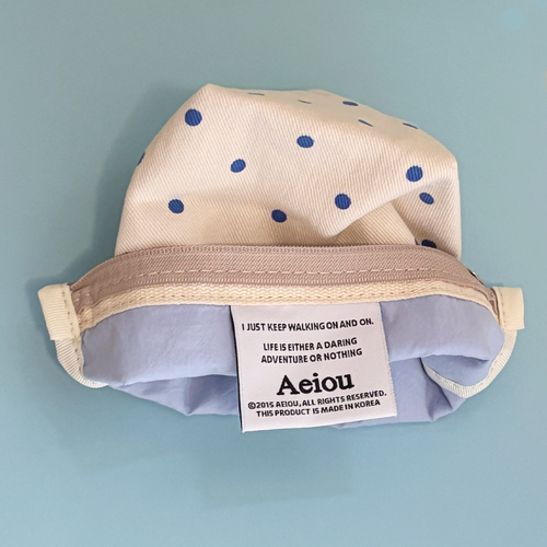 Aeiou Basic Pouch (M size) Candy Dot Blue Aeiou  DKshop