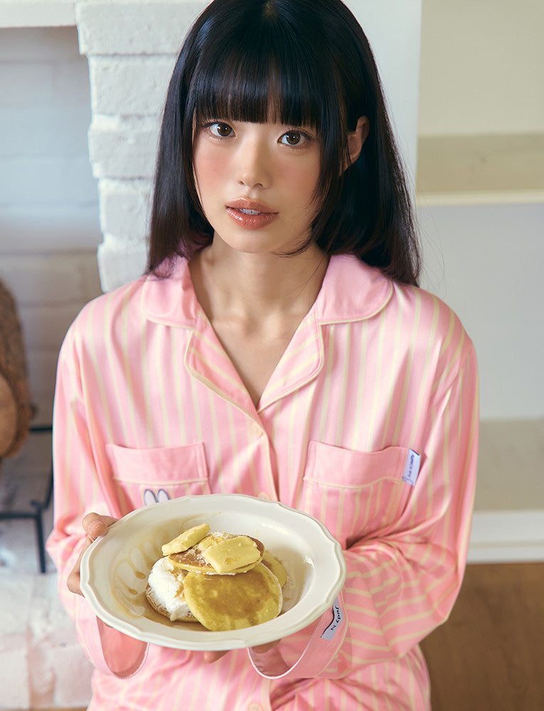 [Judy N X MIFFY] Miffy Carnival Peach Fleece Long Sleeve Pajama Set Judy N  DKshop