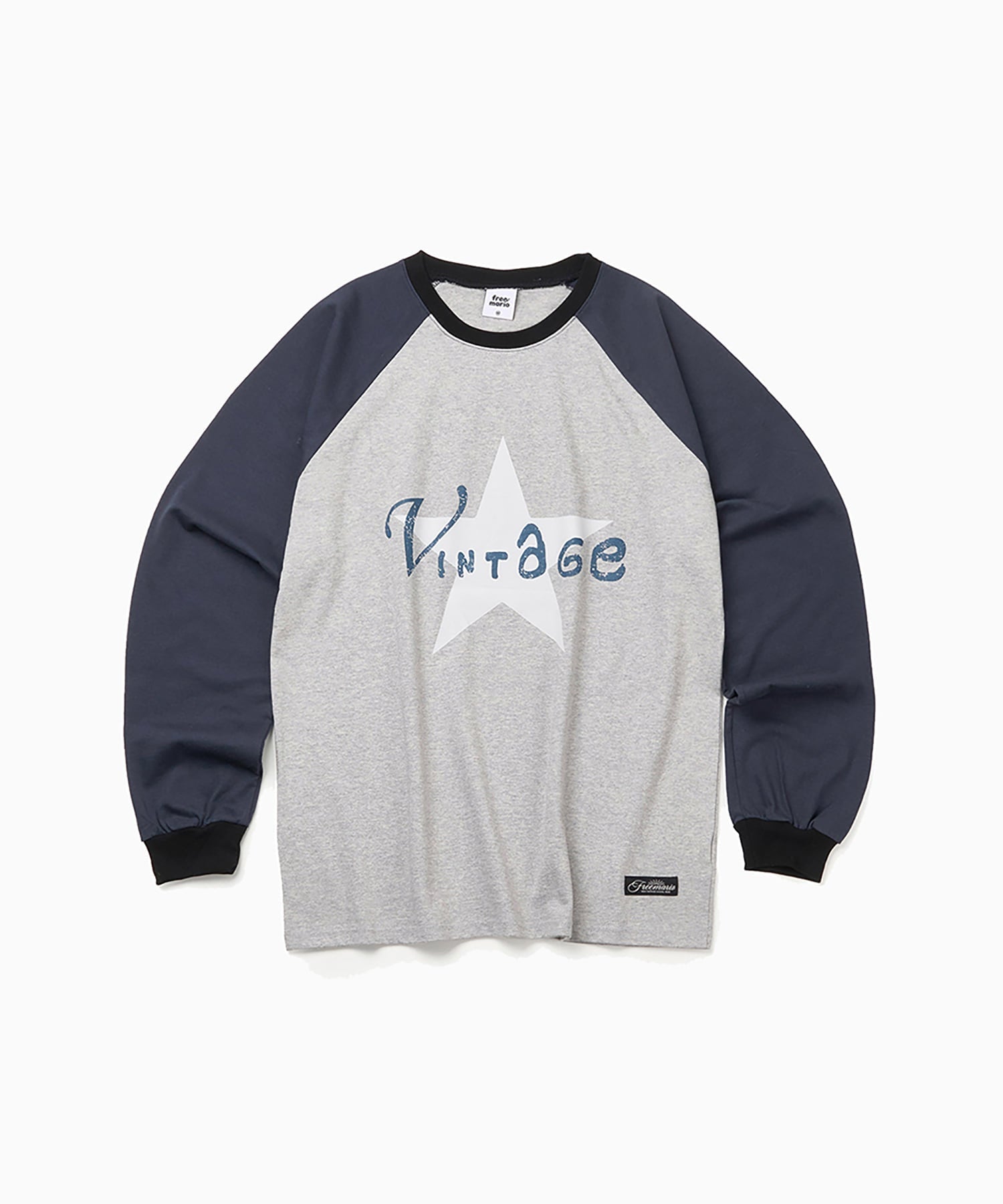 FREEMARIO 90s Vintage Star Raglan Long-Sleeve T-Shirt (TWS Dohoon Wear) FREEMARIO  DKshop