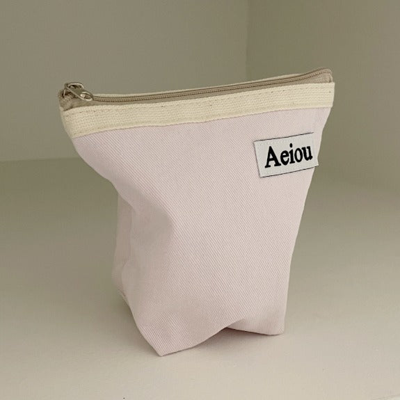 Aeiou Basic Pouch (M size) Pink Hula Berry Aeiou  DKshop
