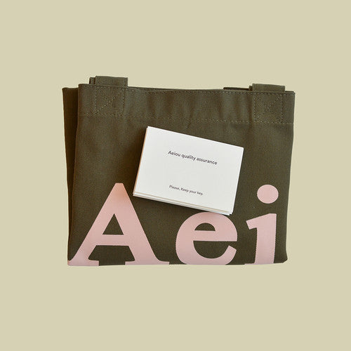 Aeiou Logo Bag (Cotton 100%) Pink Muhly Grass Aeiou  DKshop