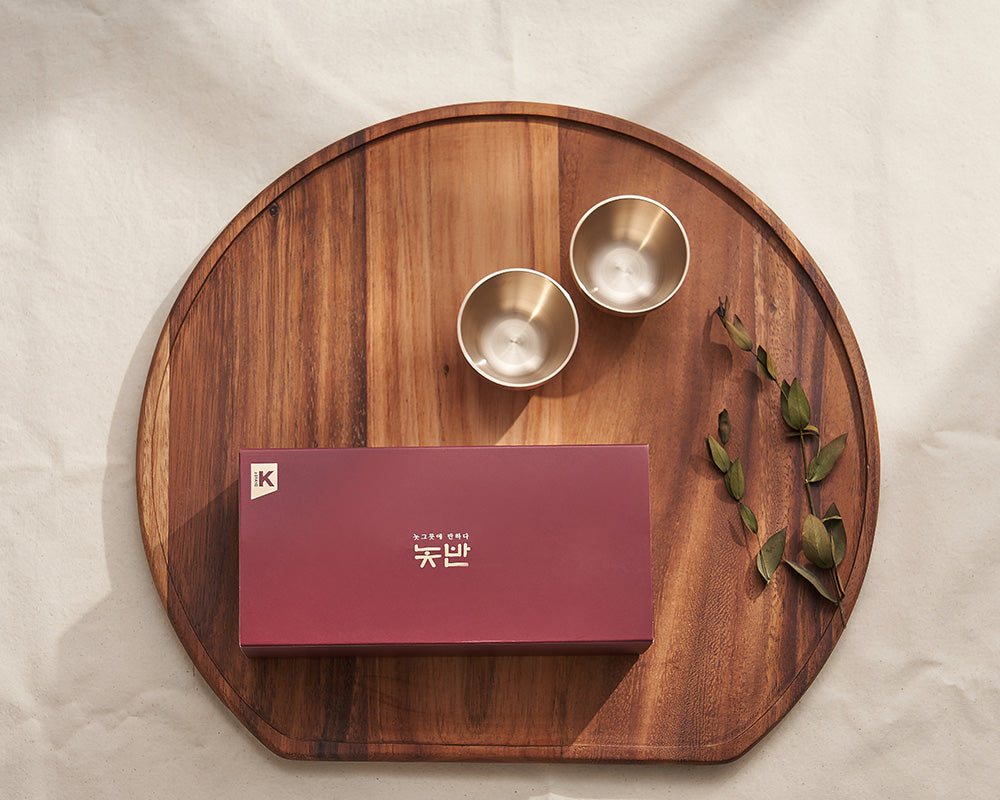 NOBBAN Bangjja Yugi Bronze Soju glass set for 2 people NOBBAN  DKshop