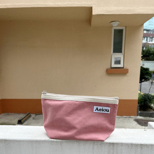 Aeiou Basic Pouch (L size) Stockholm Pink Aeiou  DKshop
