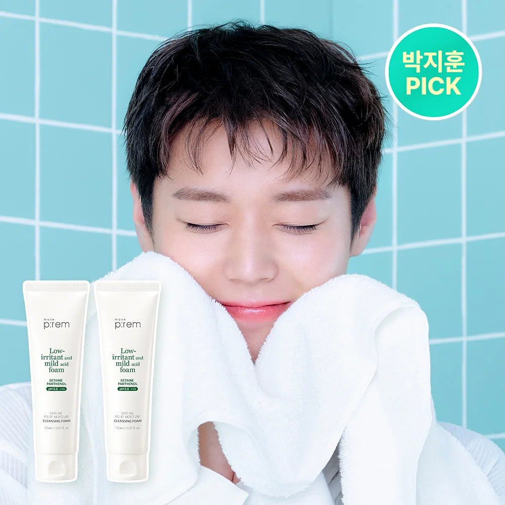 [PARK JIHOON PICK] make p:rem SAFE ME RELIEF MOISTURE CLEANSING FOAM 150ml 1+1 make p:rem  DKshop