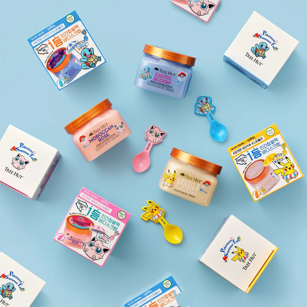 [Treehut X Pokémon] Shea Sugar Scrub 510g + Spatula Treehut  DKshop