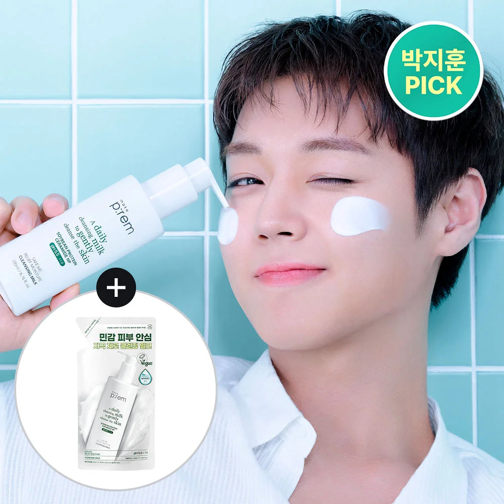 [PARK JIHOON PICK] make p:rem SAFE ME RELIEF MOISTURE CLEANSING MILK 200ml (+100ml Refil) make p:rem  DKshop