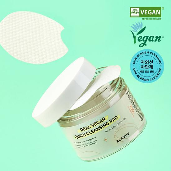 KLAVUU REAL VEGAN QUICK CLEANSING PAD (50 Sheets)