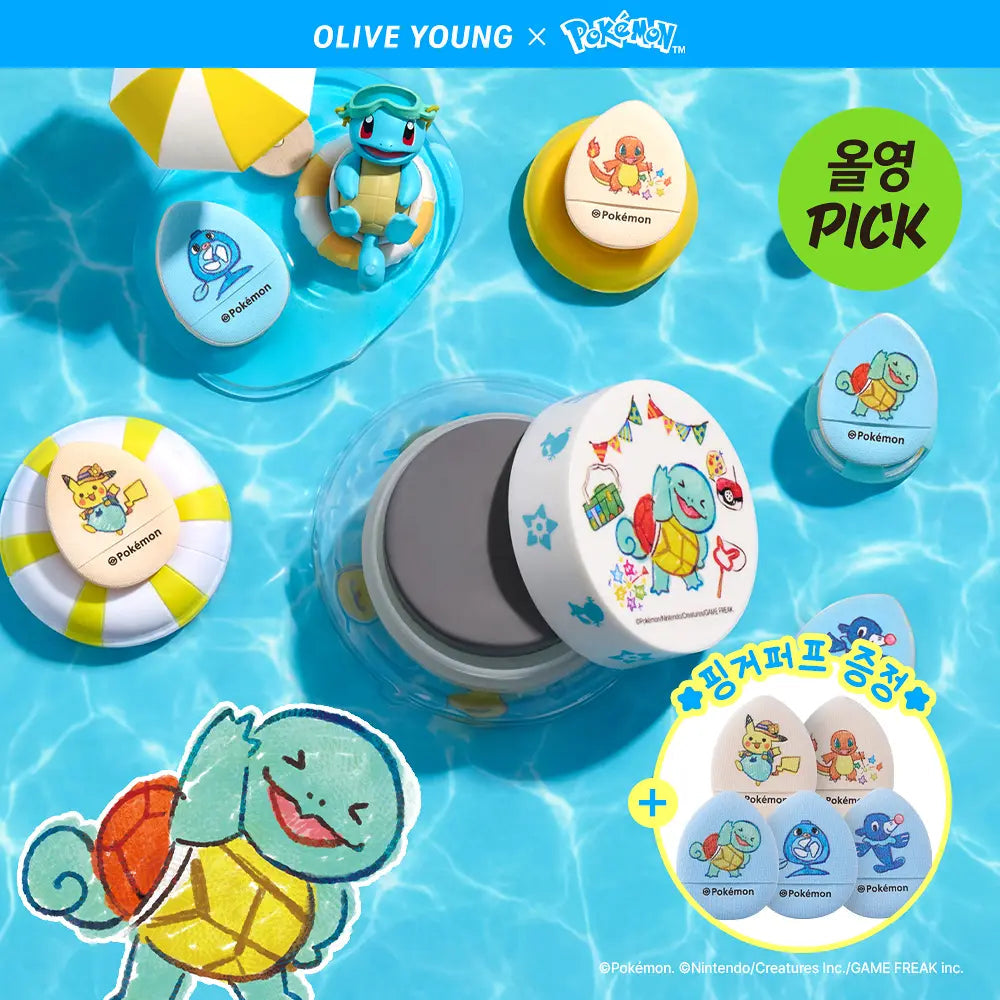 [Studio17 X Pokémon] Brush & Puff Cleanser + Pokémon Finger Puff 5ea Studio17  DKshop