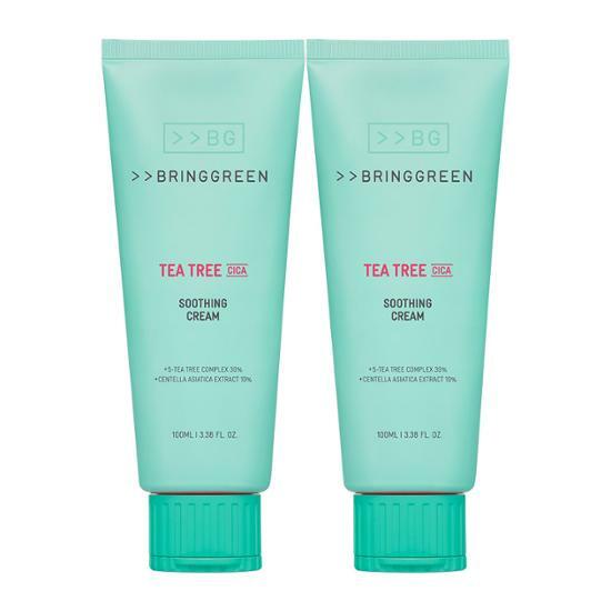 [Baekhyun Pick] BRINGGREEN Tea Tree Cica Soothing Cream+ 100mL Double Pack_NEW