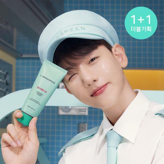 [Baekhyun Pick] BRINGGREEN Tea Tree Cica Soothing Cream+ 100mL Double Pack_NEW