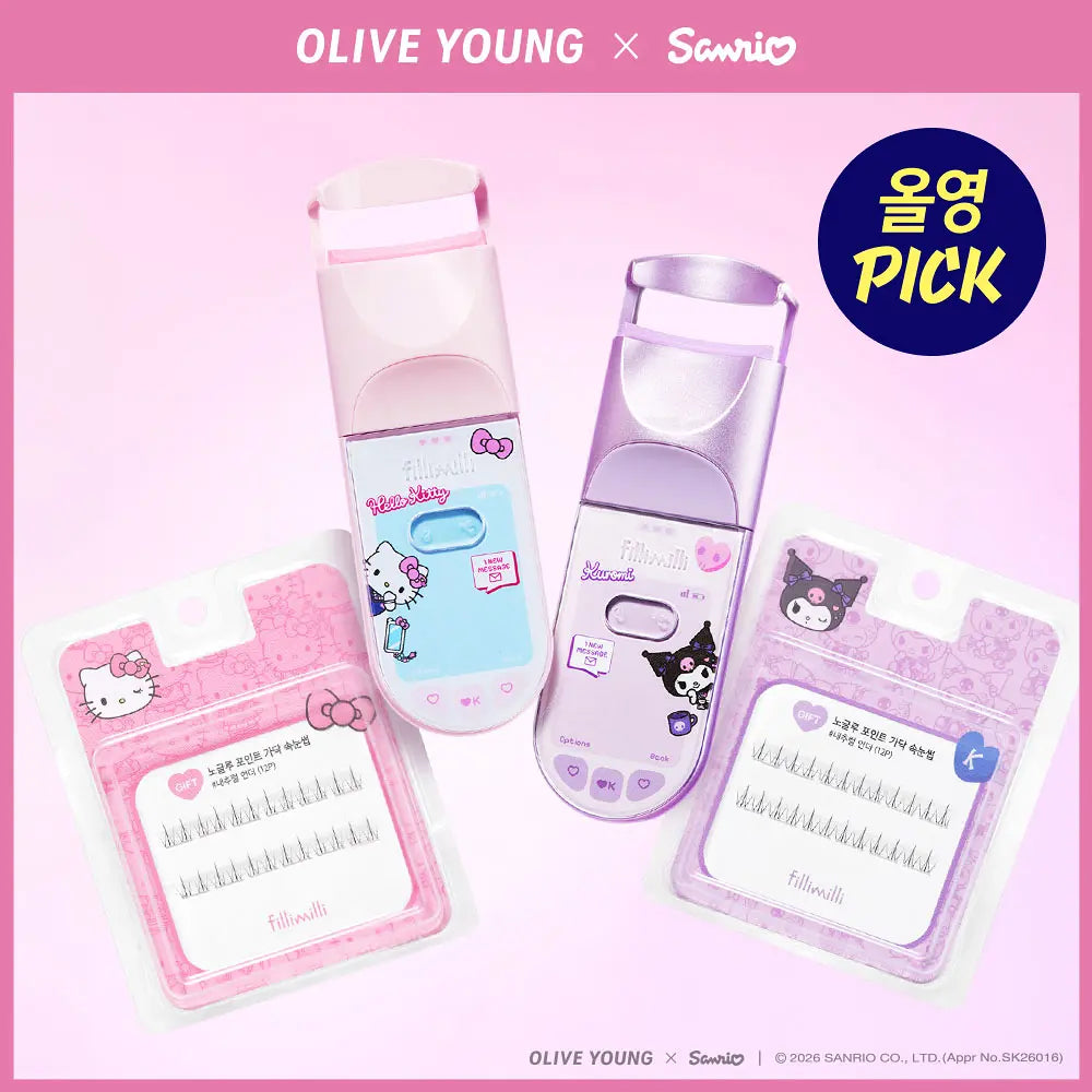 [Fillimilli X Sanrio] Heating Eyelash Curler + Cluster Lashes fillimilli  DKshop