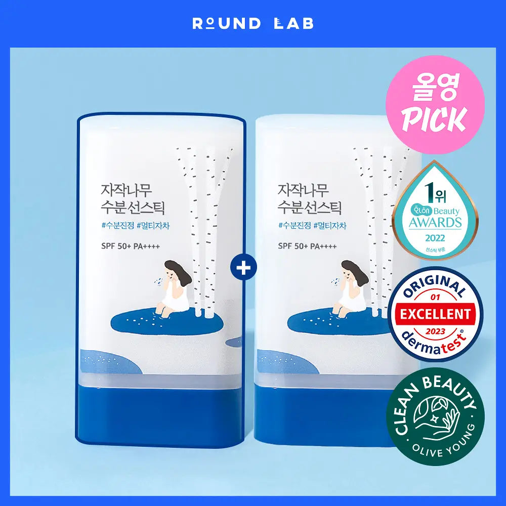 ROUND LAB Birch juice Moisturizing Sun Stick 19g (1+1) ROUND LAB  DKshop