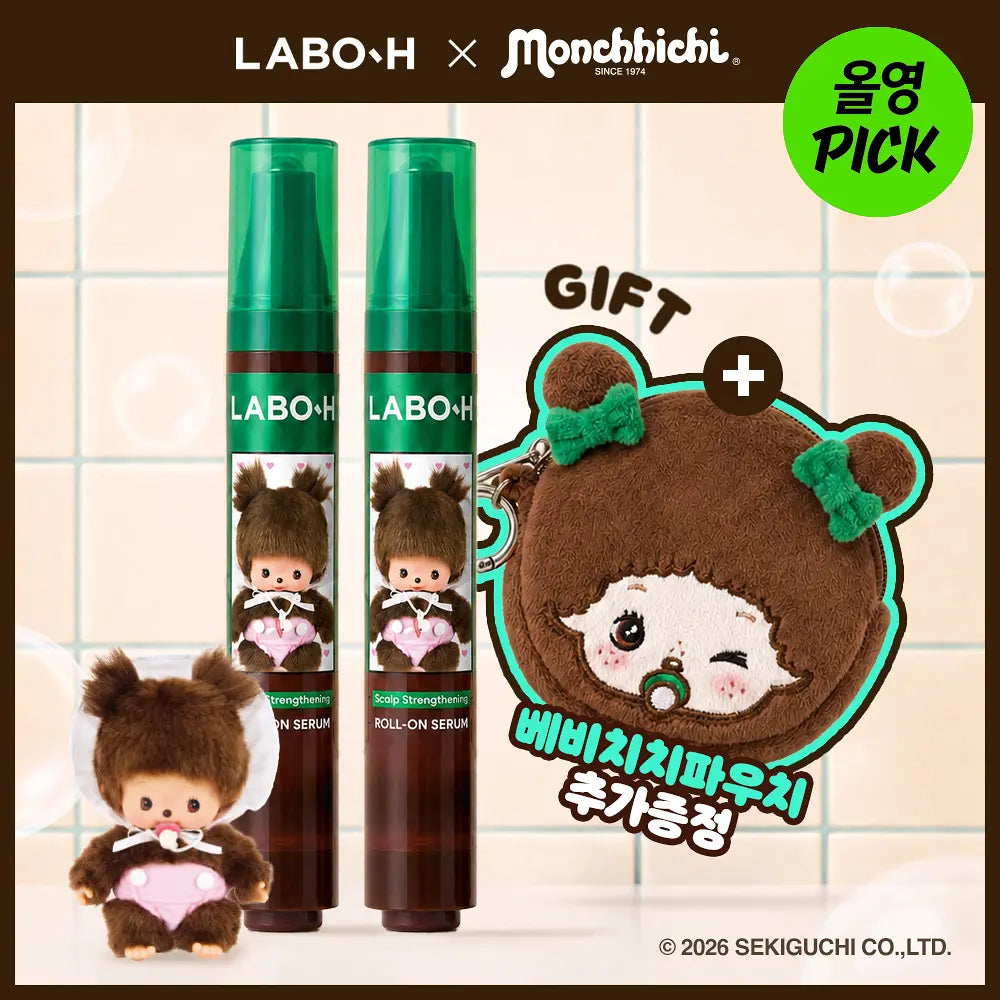 [LABO-H X Monchhichi] Scalp Strengthening ROLL-ON SERUM (+Pouch) LABO-H  DKshop