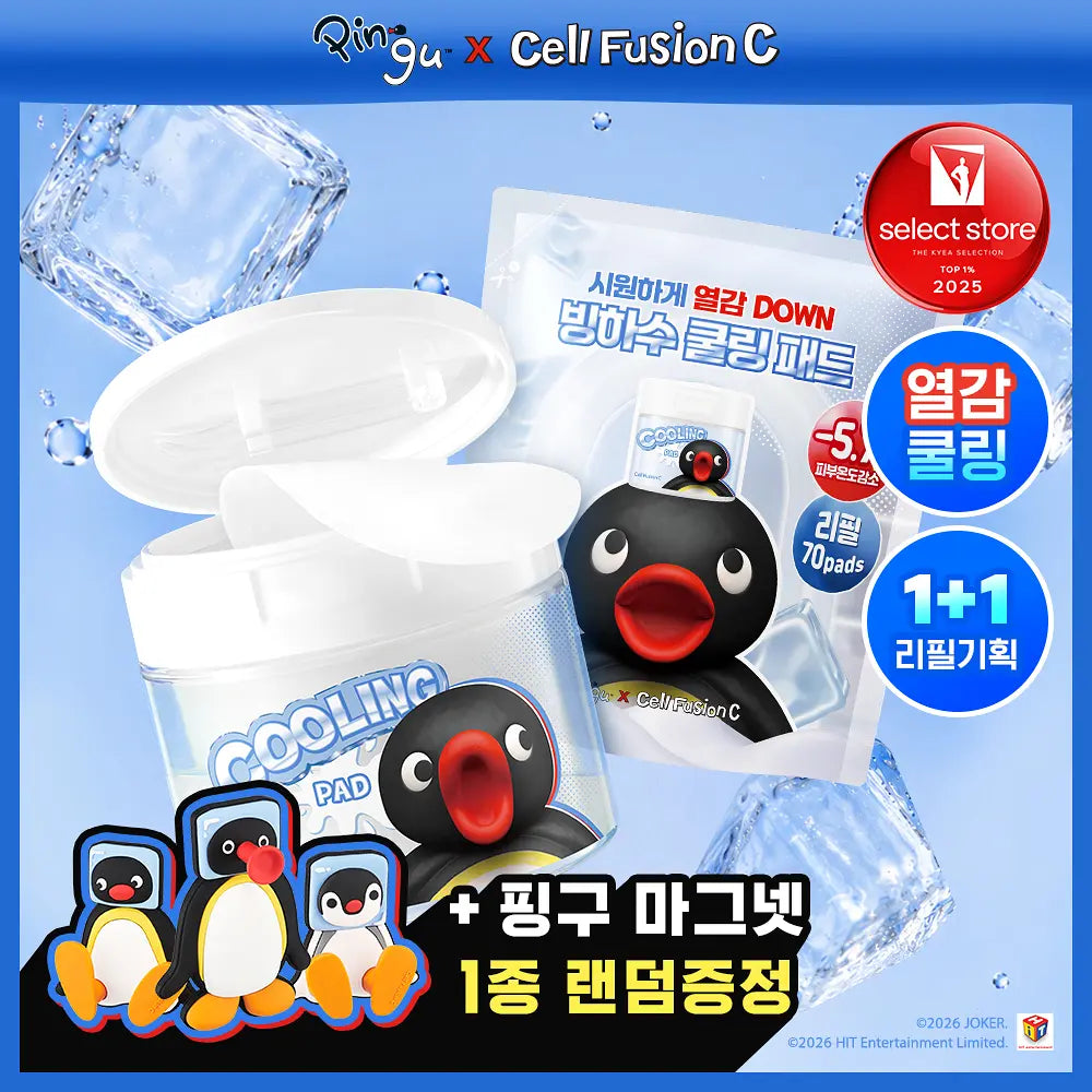 [Cell Fusion C  X Pingu] Post α Cooling Pad 70 Pads Double Edition Cell Fusion C  DKshop