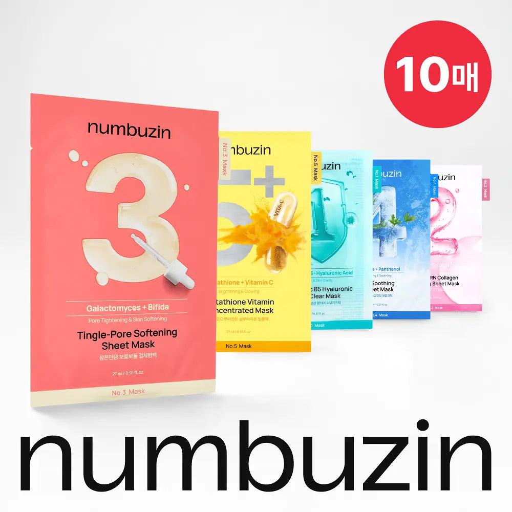 numbuzin Sheet Mask 10EA (5 Type) numbuzin  DKshop