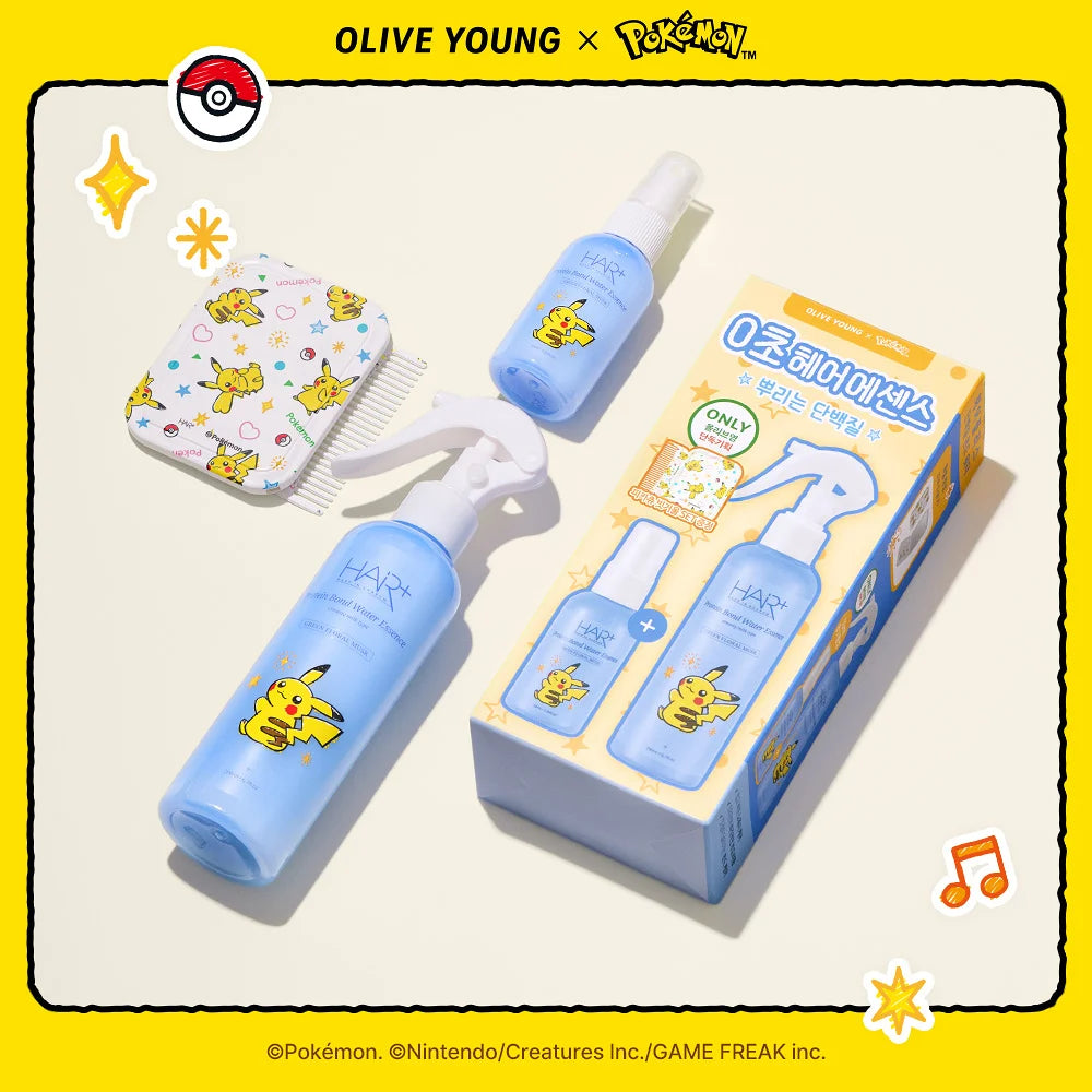 [HAiR+ X Pokémon] Protein Bond Ampoule Essence 200ml + 50ml + Mirror & Comb Set HAiR+  DKshop
