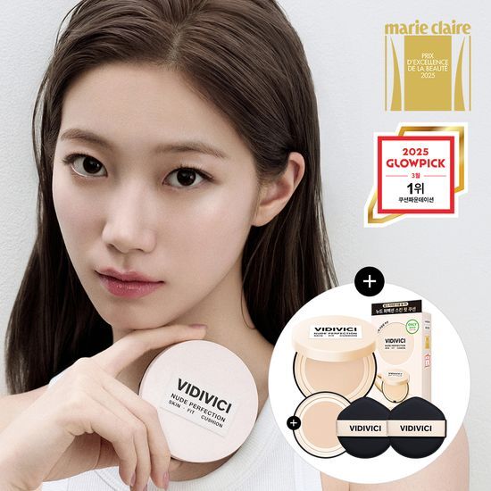 VIDIVICI NUDE PERFECTION SKIN FIT CUSHION (+Refill +puff) VIDIVICI  DKshop