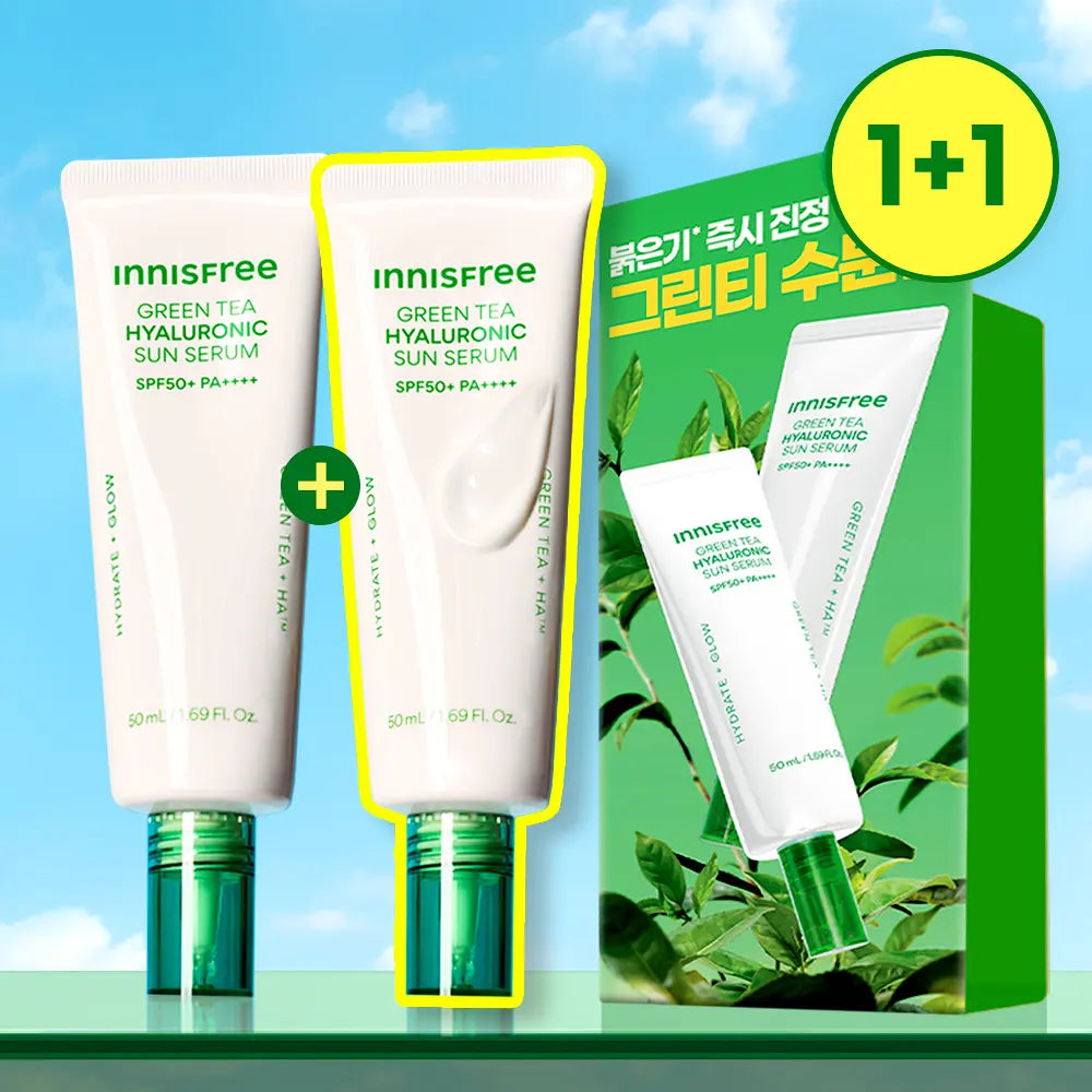 Innisfree Green Tea Hyaluronic Sun Serum 50ml 1+1 innisfree  DKshop