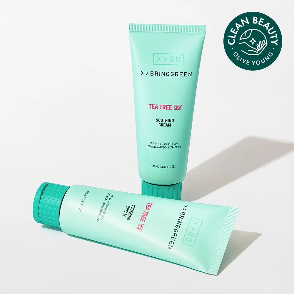 [BRINGGREEN X ANKYUNGMANDOO] TEA TREE CICA SOOTHING CREAM 100ml (2EA) BRINGGREEN  DKshop