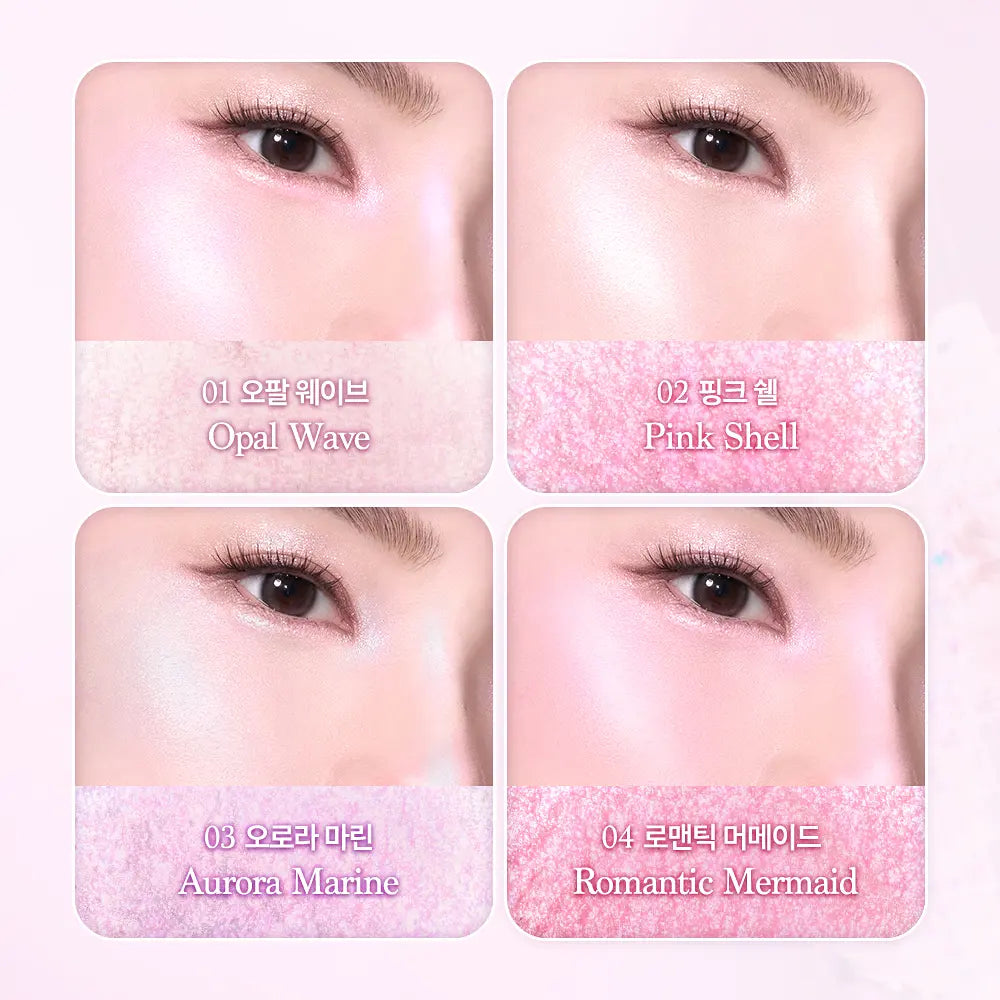 daisique Shine Glowy Highlighter Palette 01 Twinkle Mermaid daisique  DKshop
