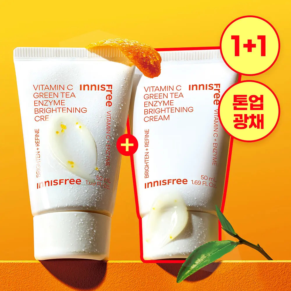 Innisfree Vitamin C Green Tea Enzyme Brightening Cream 50ml 1+1 innisfree  DKshop