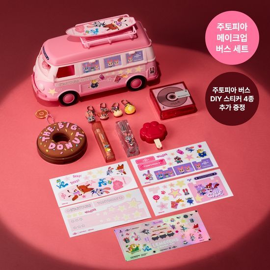 [Zootopia Edition] TONYMOLY MAKE UP BUS SET (Includes Cushion, Lip, Cheek, and Eyeshadow) TONYMOLY  DKshop