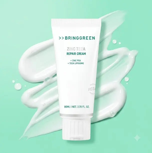 BRINGGREEN ZINC TECA REFAIR CREAM 80ml + Trouble Serum 7ml BRINGGREEN  DKshop