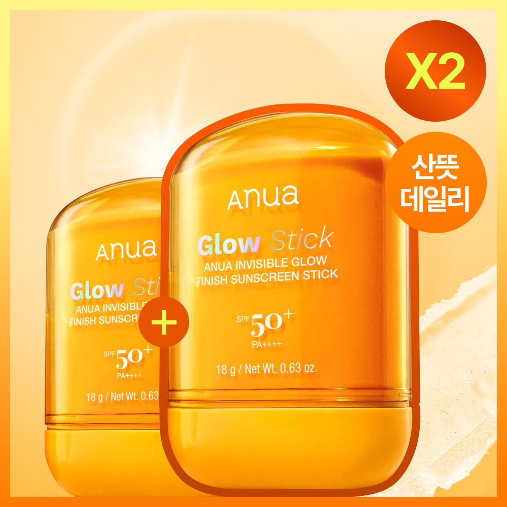 [Anua X K-POP DEMON HUNTERS] GLOW STICK INVISIBLE GLOW FINISH SUNSCREEN STICK 18g (1+1) Anua  DKshop