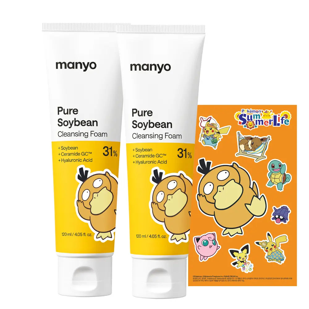 [ma:nyo X Pokémon] Pure Soybean Cleansing Foam 120ml *2EA + Sticker ma:nyo  DKshop